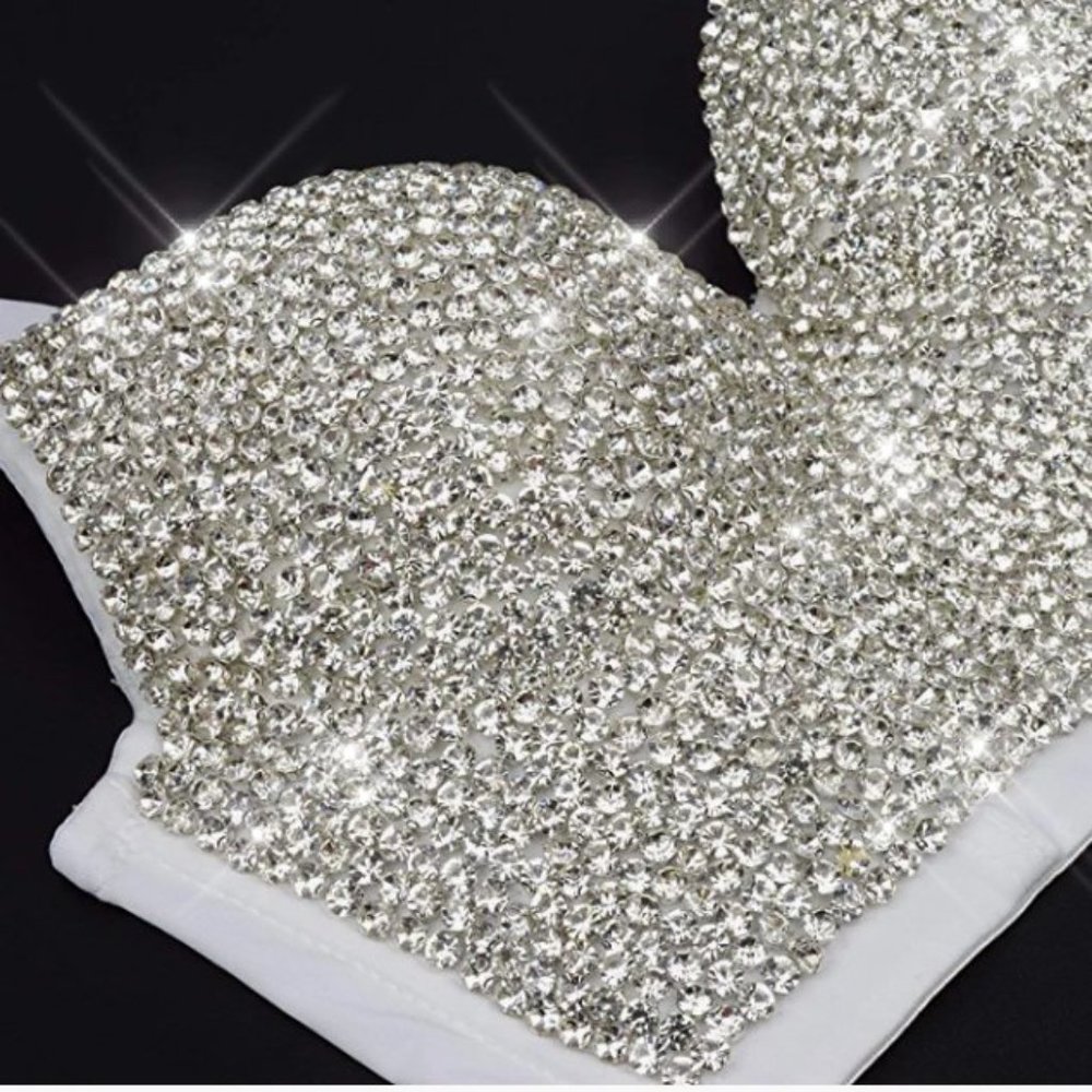NEW Sparkling Bling Swarovski Crystal Rhinestone Bustier Bra Top + FREE … - Picture 5 of 17